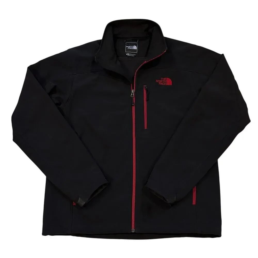 The North Face Jacket Mens Med Black Apex Bionic Windwall Fleece Lined Softshell